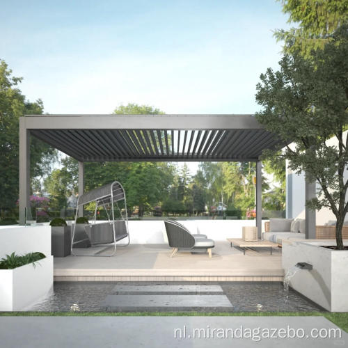 Gazebo met louvered dak intrekbare tuin pergola